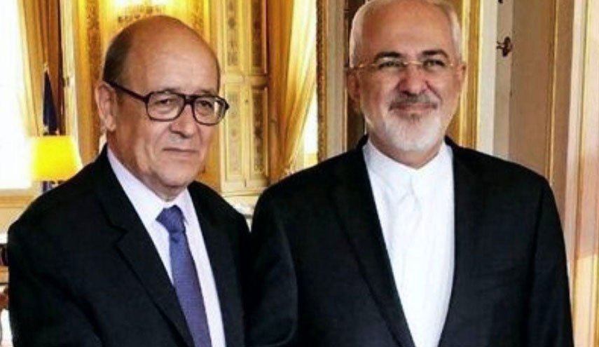 ظریف با وزیر امور خارجه فرانسه دیدار کرد
