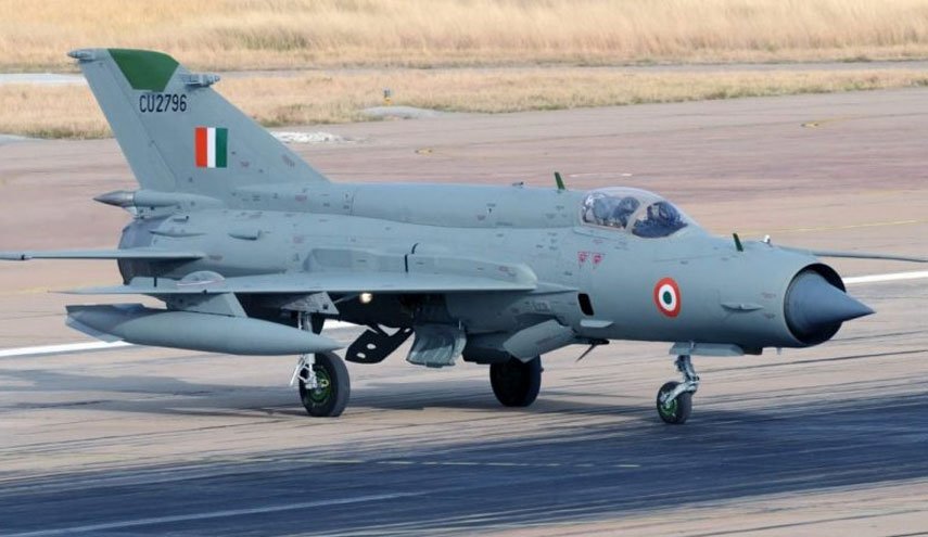 جنگنده میگ 21 نیروی هوایی هند سقوط کرد