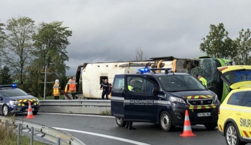 33 جريحا جراء حادث سير لحافلة بين باريس ولندن