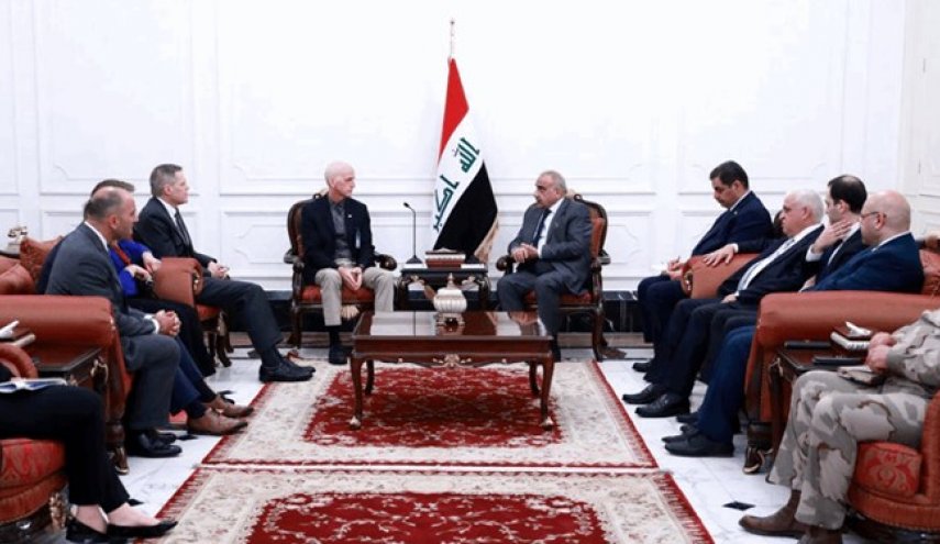 عبدالمهدی در دیدار هیأت آمریکایی: به اجرای اصلاحات در عراق متعهدیم
