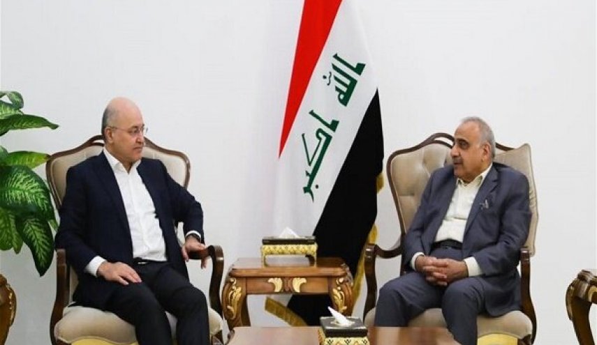 رایزنی «برهم صالح» و «عبدالمهدی» درباره آخرین تحولات عراق