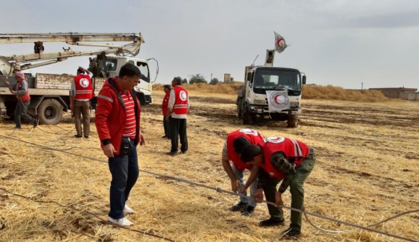 ورش اصلاحية سورية ترافقها الشرطة الروسية تدخل منطقة آبار 