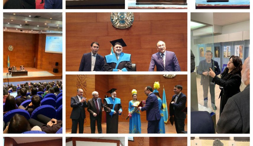 حضور ظریف در دانشگاه اوراسیا شهر نورسلطان قزاقستان