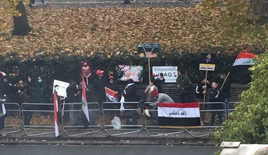حامیان تجزیه اهواز درخارج از مرزها، نقاب از چهره برداشتند/ تجمع حدود 20 نفر مقابل سفارت ایران در لندن برای حمایت از یک گروه تروریستی ضد ایرانی 