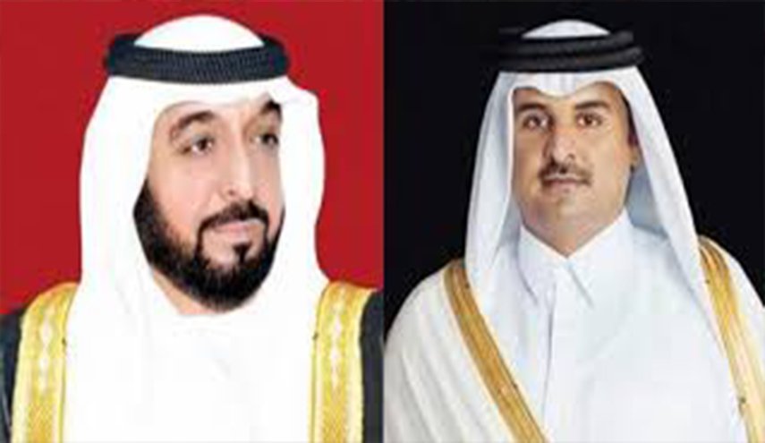أمير قطر يعزي رئيس الإمارات بوفاة أخيه