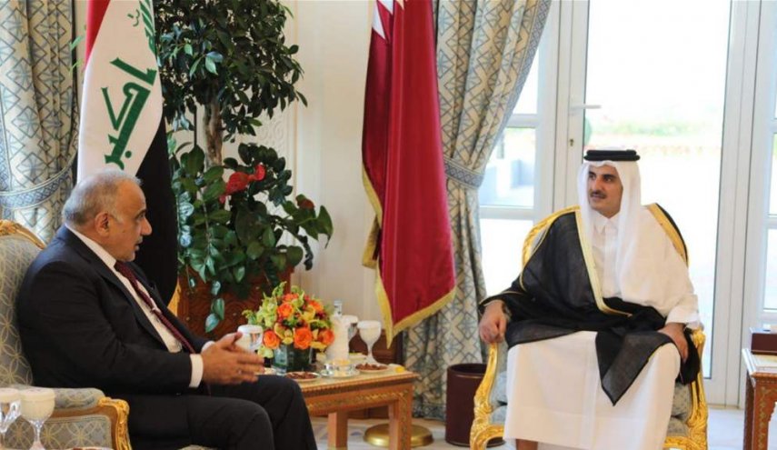 أمير قطر يتصل بعبد المهدي