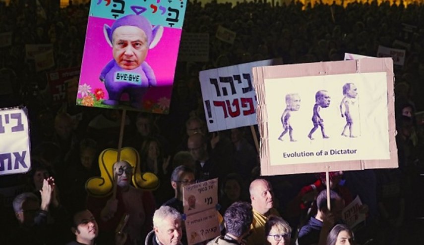 معترضان در تل‌آویو خواستار استعفای نتانیاهو شدند