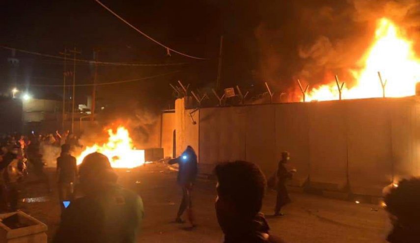 حريق در حومه ساختمان کنسولگری ایران در نجف اشرف مهار شد