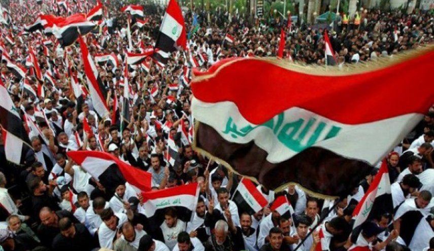 قدردانی تحصن‌کنندگان «التحریر» بغداد از مرجعیت و الحشد الشعبی
