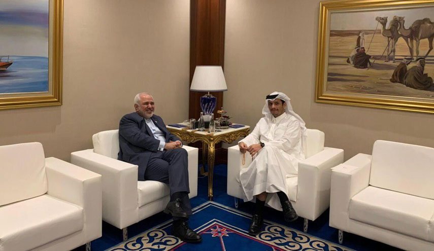 رایزنی ظریف با وزیر خارجه قطر در دوحه