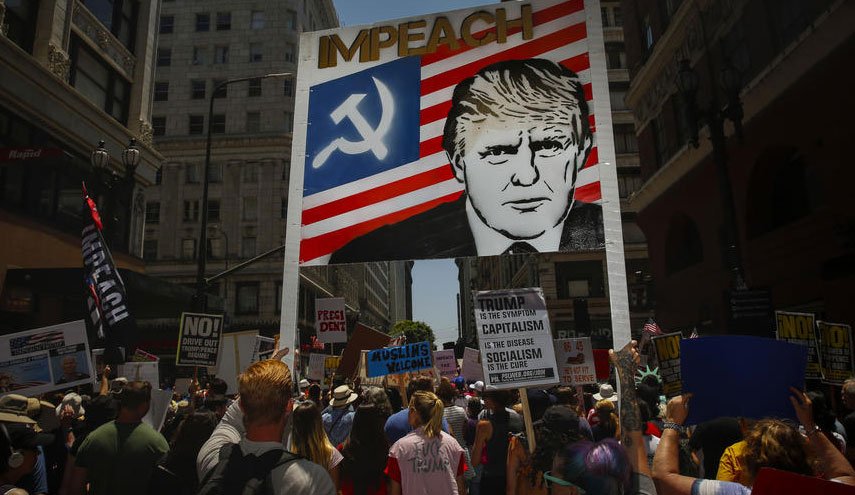 راهپیمایی 200 هزار نفری موافقان استیضاح ترامپ/ درخواست اخراج رییس جمهوری دروغگو از کاخ سفید