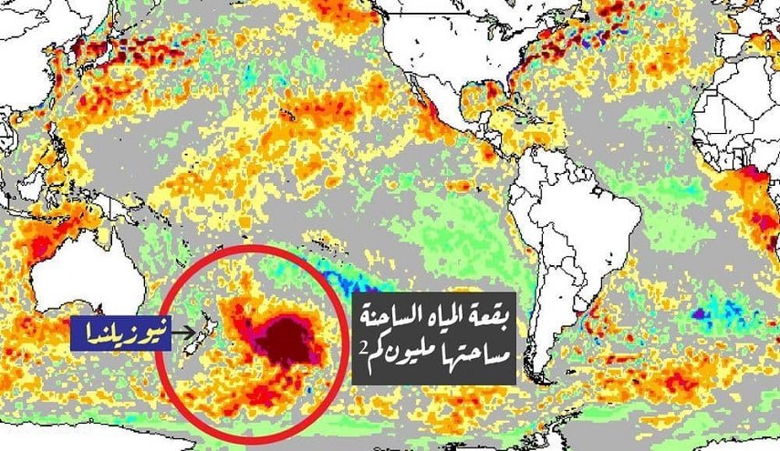 مساحتها مليون كيلومتر.. بقعة مياه ساخنة تحيّر العلماء