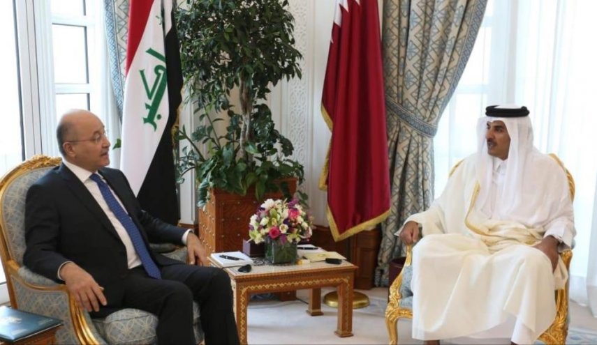 أمير قطر يتصل برئيس العراق لبحث مستجدات الأوضاع 

