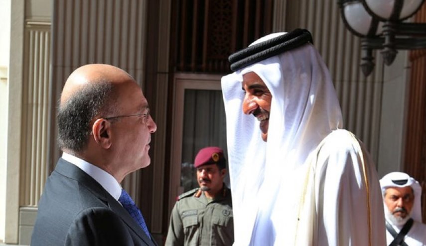 تماس تلفنی امیر قطر با رئیس‌جمهور عراق درباره تحولات اخیر
