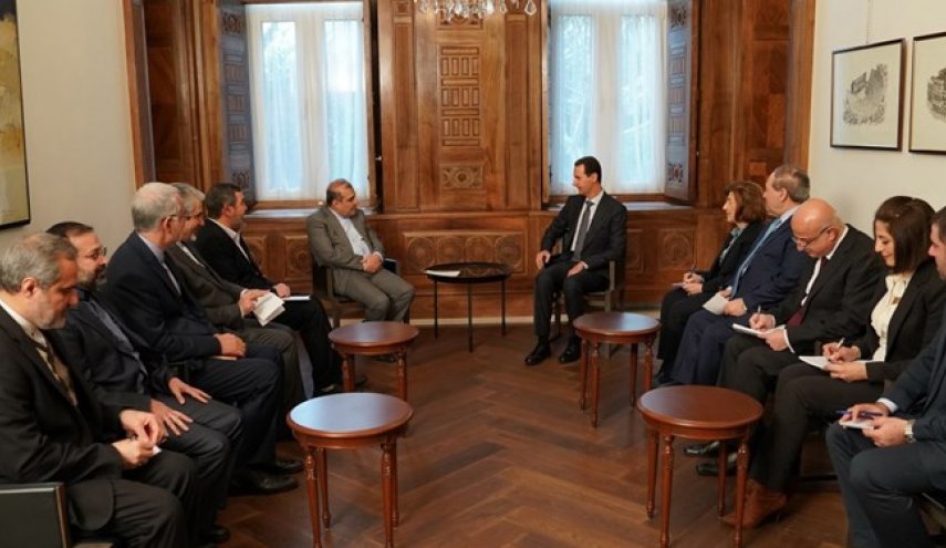 دیدار و گفت‌وگوی «علی اصغر خاجی» با رئیس‌جمهور سوریه/ تاکید بشار اسد بر مبارزه دمشق با تروریسم