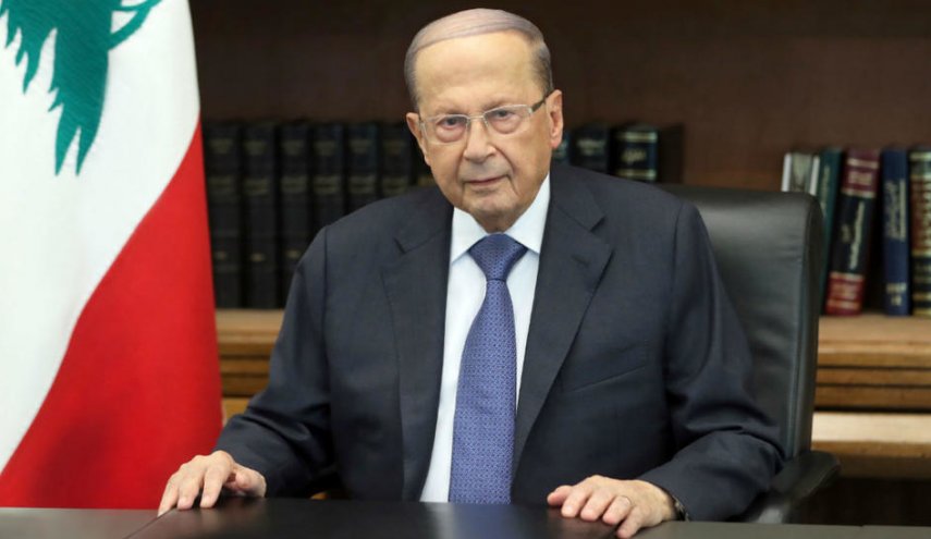 برقية التعزية من الرئيس اللبناني الى الرئيس روحاني