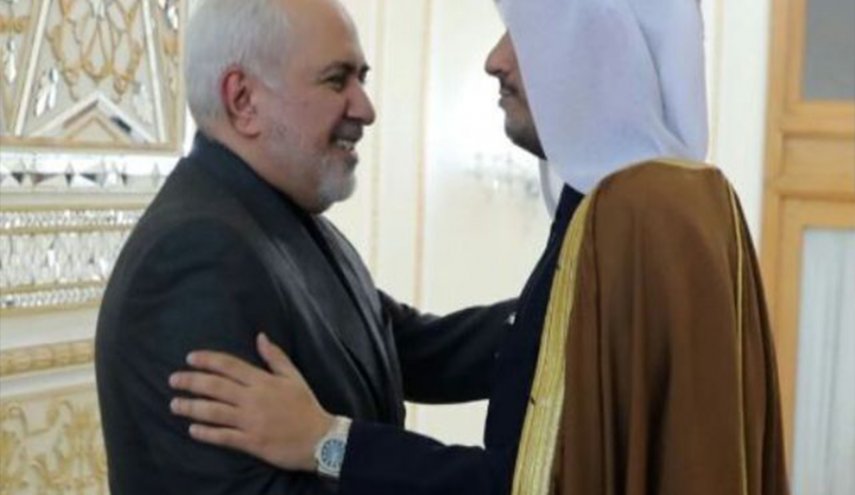 وزير الخارجية القطري يلتقي ظريف في طهران+صور 
