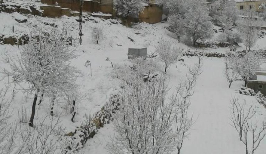 الثلوج تغطي راشيا والبقاع الغربي في لبنان
