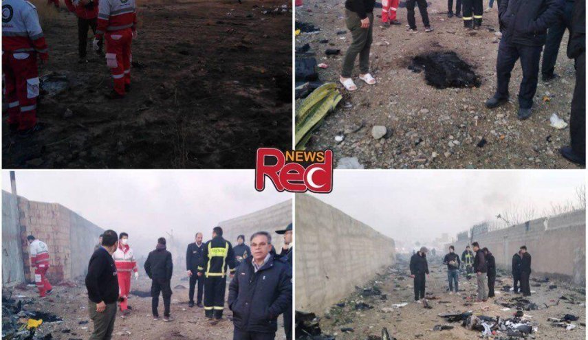 تصاویری از سقوط هواپیمای اوکراینی