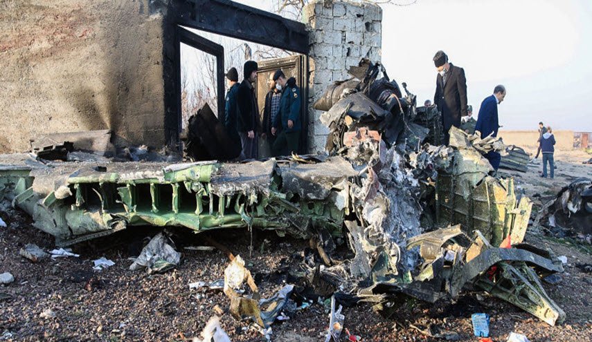 اوكرانيا: حادث سقوط الطائرة في إيران ليس عملا إرهابيا