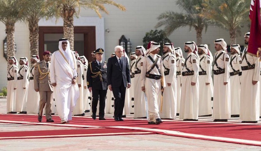 أمير قطر والرئيس الإيطالي يبحثان تطورات المنطقة