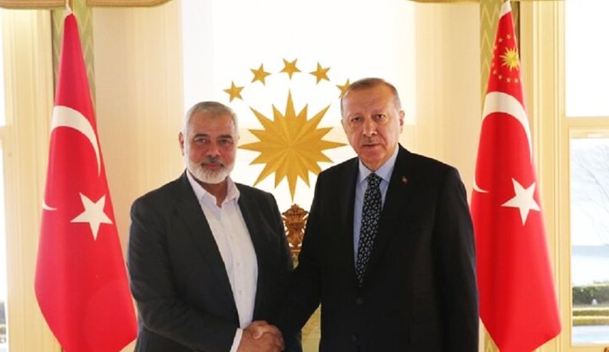 الرئيس التركي يلتقي هنية في اسطنبول