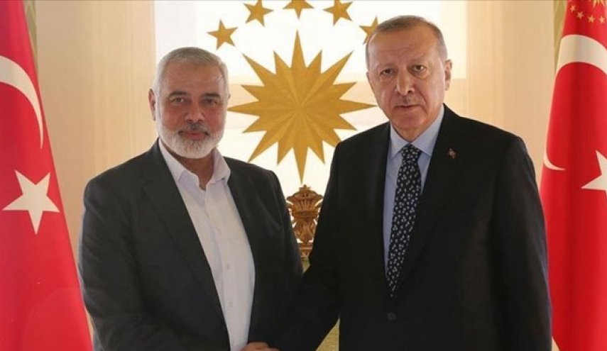 دیدار هنیه با رئیس‌جمهور ترکیه در استانبول
