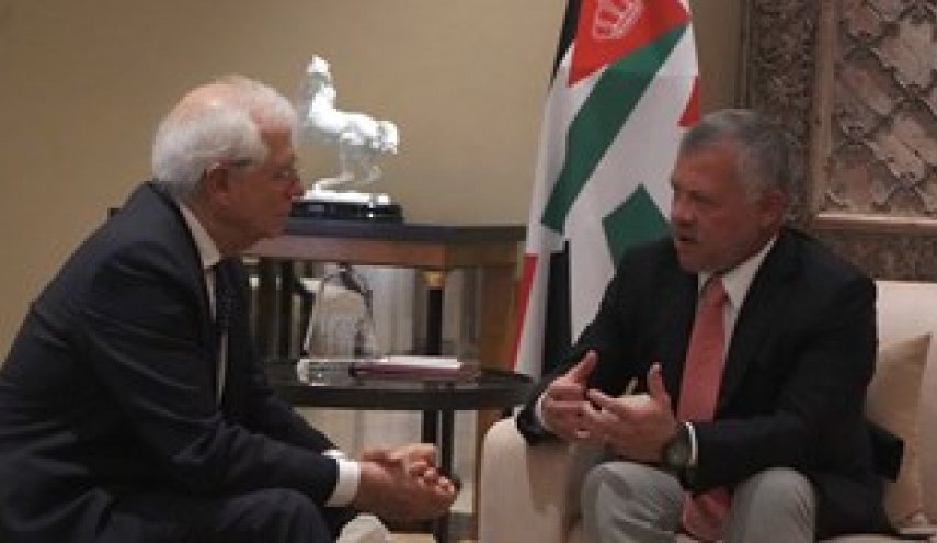 دیدار مسئول سیاست خارجی اتحادیه اروپا با شاه اردن 