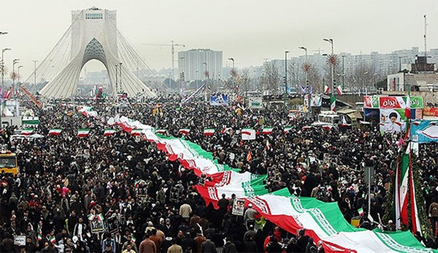 مسيرات مليونية اليوم في ايران بذكرى انتصار الثورة
