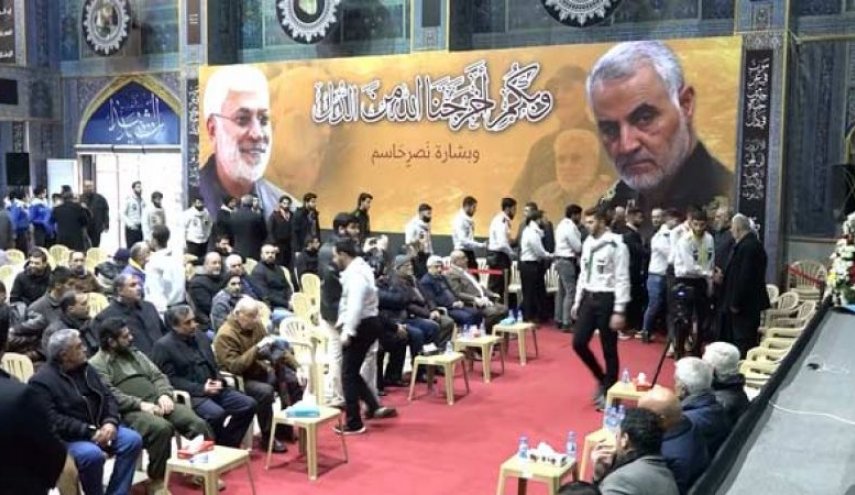 برگزاری مراسم چهلمین روز شهادت سپهبد سلیمانی و المهندس در بغداد