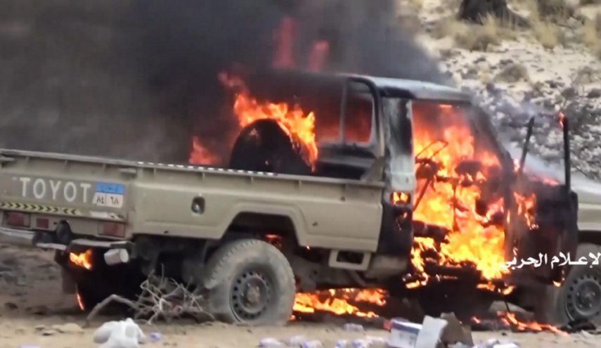تدمير آليتين لمرتزقة الجيش السعودي قبالة نجران