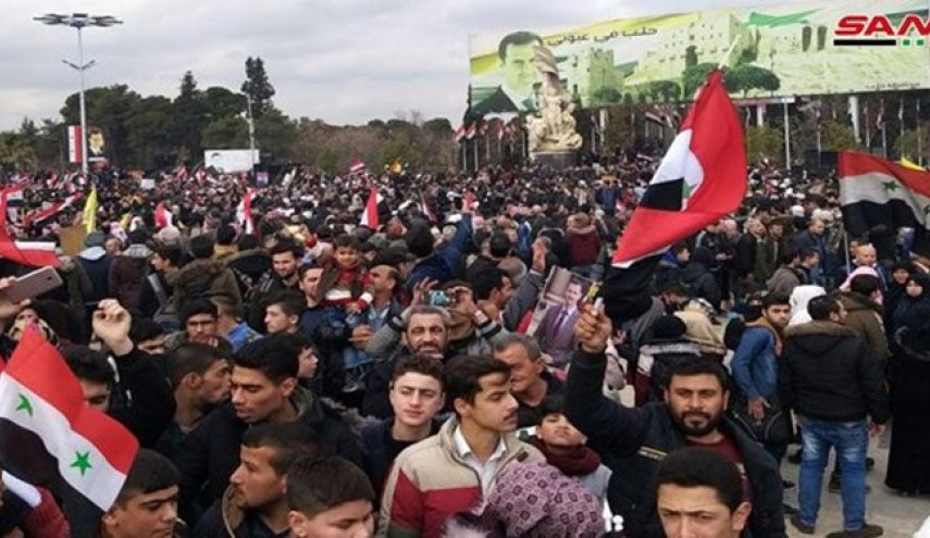 جشن و پایکوبی در حلب به مناسبت آزادی کامل شهر