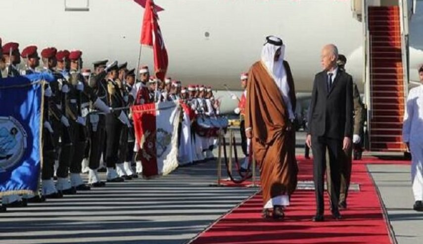 امیر قطر با رئیس جمهور تونس دیدار کرد