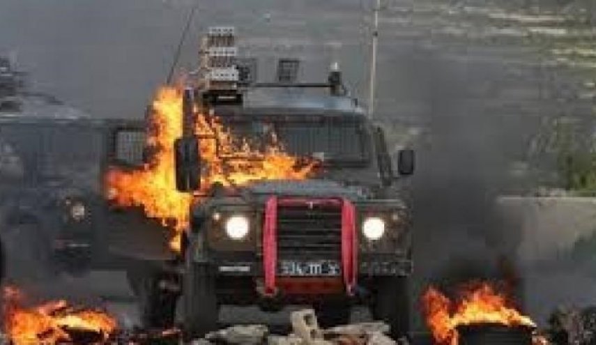 إحراق جيب ’إسرائيلي’ بمواجهات في مخيم شعفاط

