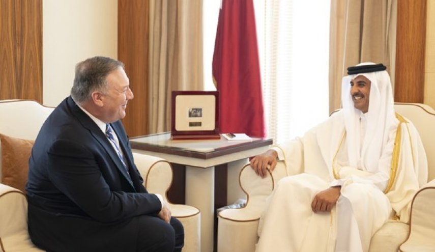 دیدار وزیر خارجه آمریکا با امیر قطر
