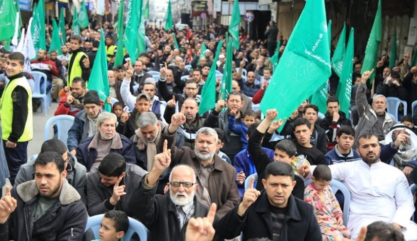 علماء غزة يشاركون في مسير ضد صفقة ترامب