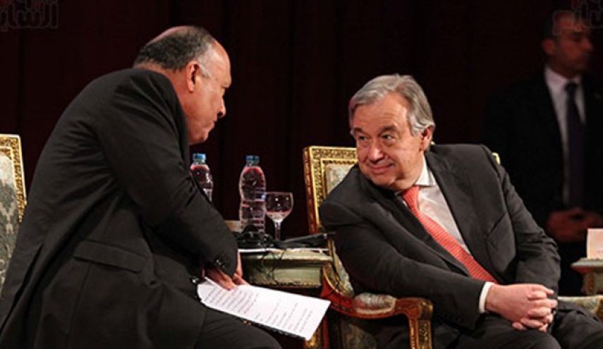 گفت وگوی تلفنی وزیر خارجه مصر و گوترش درباره تحولات لیبی