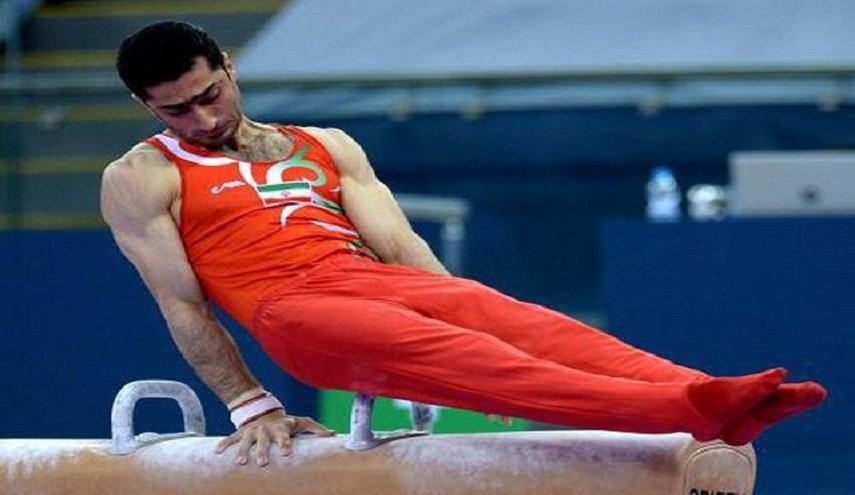 لاعب المنتخب الوطني الإيراني للجمباز يتاهل إلی نهائي کأس العالم في باكو 