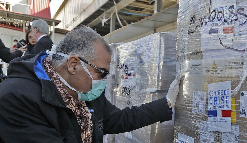 محموله کمک‌های پزشکی فرانسه برای مبارزه با کرونا به ایران ارسال شد