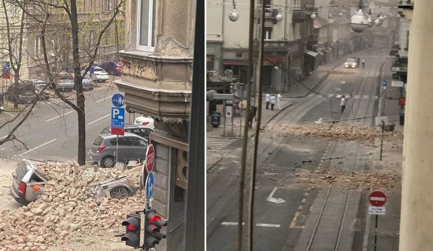 زلزله نسبتا شدیدی پایتخت کرواسی را لرزاند