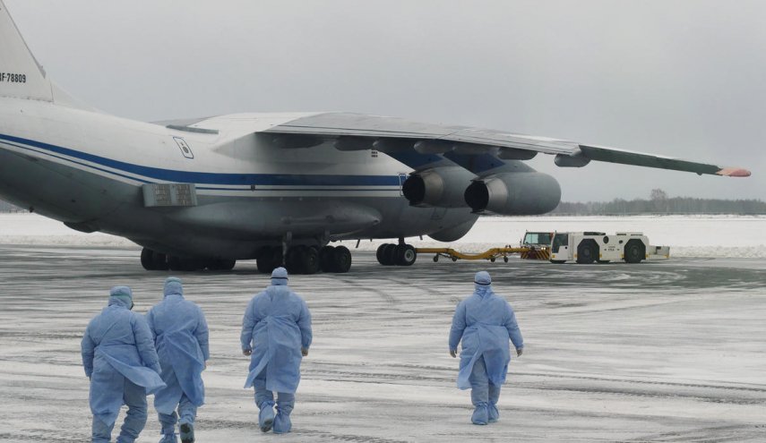 روسيا ترسل 9 طائرات الى إيطاليا لمواجهة كورونا 