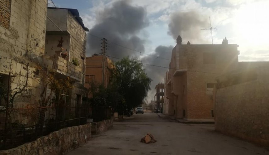 المسلحون يعتدون على مدينة سراقب بريف إدلب الشرقي