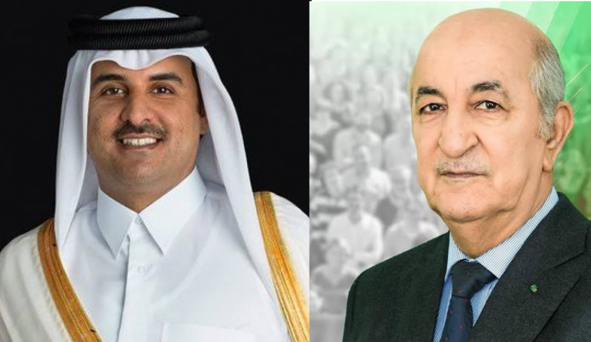 الرئيس الجزائري يتلقى مكالمة هاتفية من أمير قطر