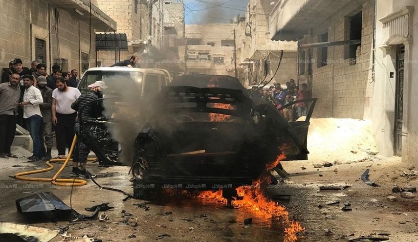 إنفجار سيارة عسكرية تابعة للمسلحين شمال سوريا