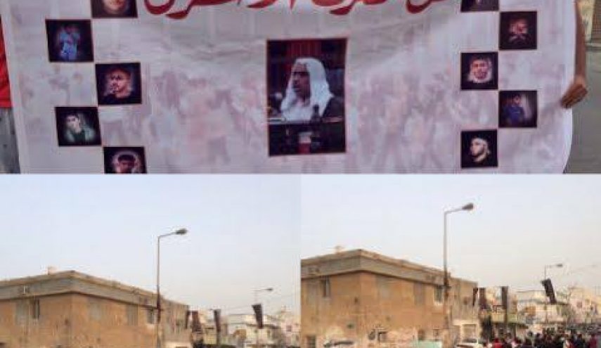 حراك غاضب في سلماباد تنديدًا بجرائم النظام البحريني