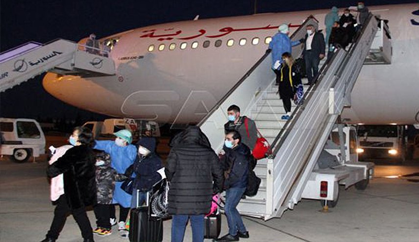 وصول 245 عالقا سوريا في روسيا إلى مطار دمشق الدولي