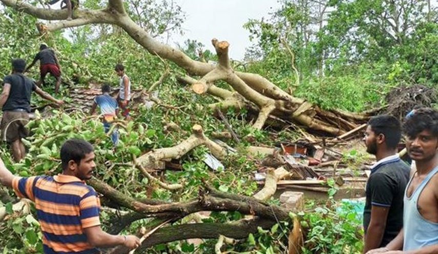 خسارت ۱۳ میلیارد دلاری طوفان امفان به هند