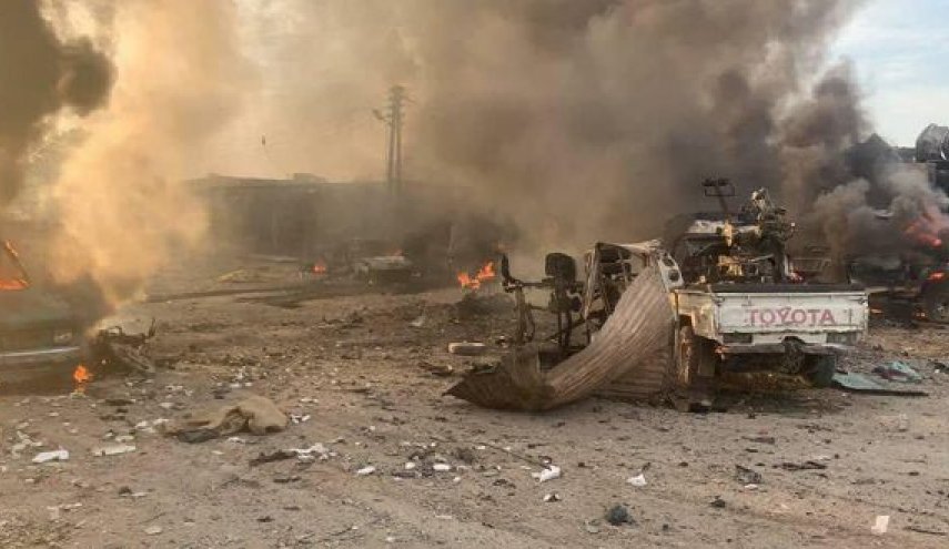 انفجار خودروی بمب گذاری شده در راس العین/ کشته شدن هشت سوری