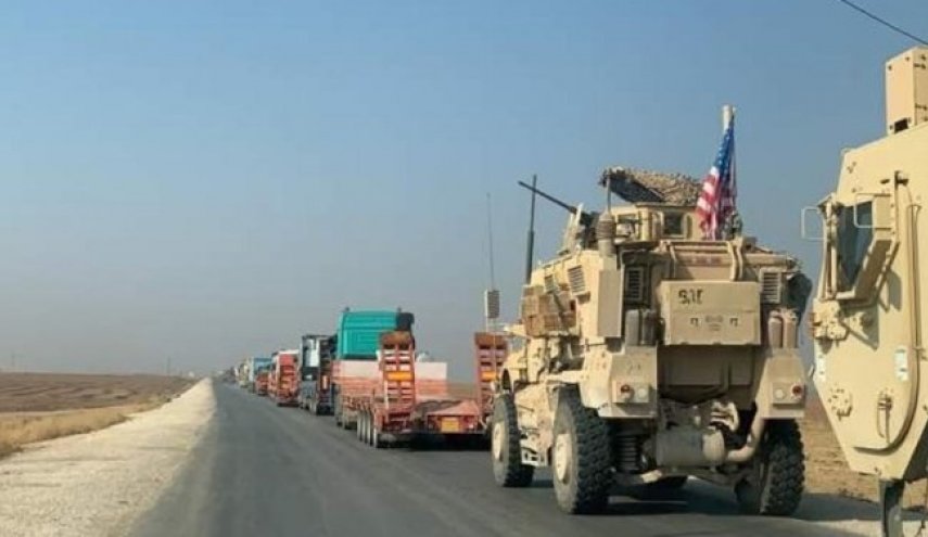 ورود 50 کامیون حامل تجهیزات آمریکایی به سوریه برای غارت نفت این کشور

