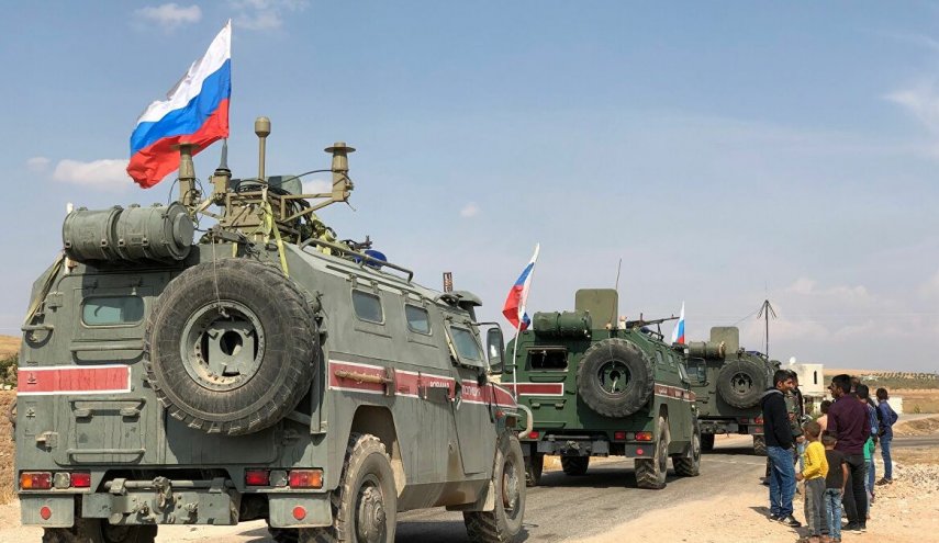 دورية عسكرية مشتركة روسية تركية على طريق حلب اللاذقية 